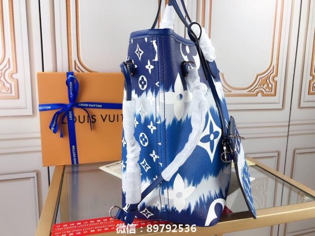 lv对版五金 对版内里 对版丝印♥️无尽的夏日 扎染印花系列M45128扎染蓝购物袋