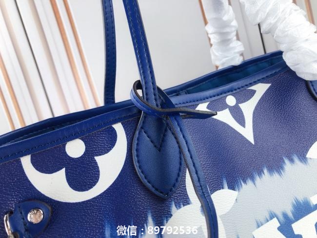 lv对版五金 对版内里 对版丝印♥️无尽的夏日 扎染印花系列M45128扎染蓝购物袋