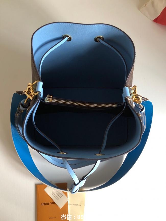 lv全网最高版本 专柜新色 NEONOE 亚麻蓝水桶包