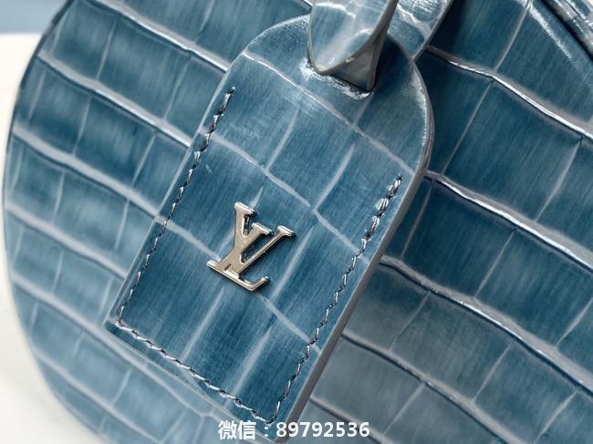 lv120 顶级原单 M43514蓝鳄 独家 史上最美蓝色鳄鱼纹圆饼包