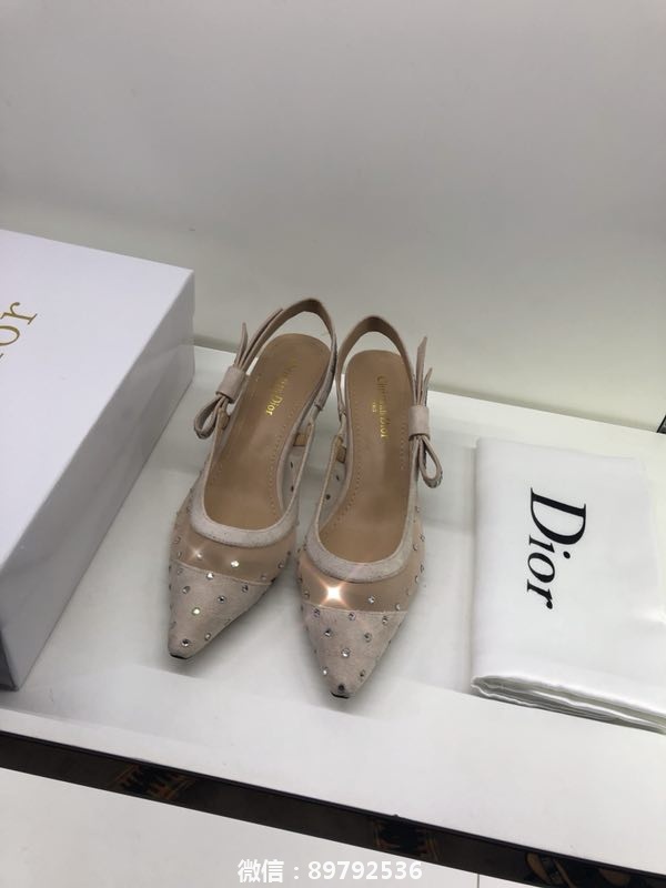 lv  巴黎代购Dior迪奥 ꫛꫀꪝ ♥︎ __________________________水晶镶钻透纱后绑带高跟鞋