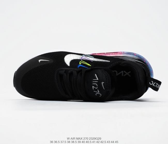 lv配色合集耐克 NIKE AIR MAX 270 半掌气垫彩虹颗粒跑步鞋