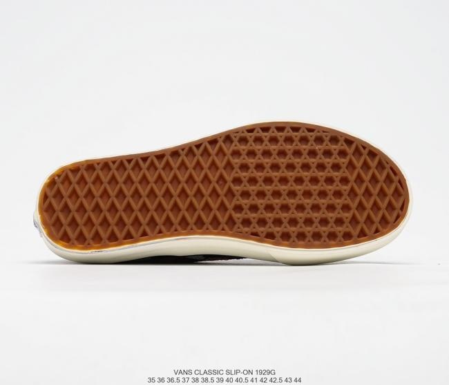 lvVans Classic Slip-on 万斯低帮拼色格子帆布板鞋