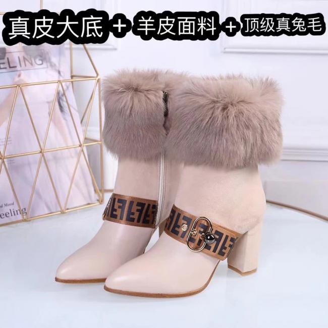 lv  ）芬/迪   中筒靴短靴 奢华时尚   【】鞋
