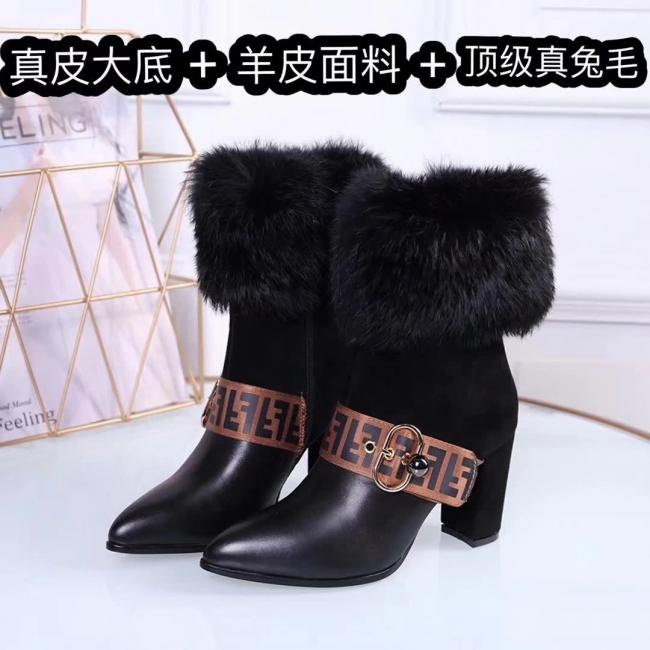 lv  ）芬/迪   中筒靴短靴 奢华时尚   【】鞋