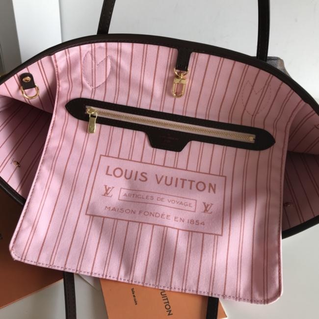 lv顶级原单 咖啡粉色 NEVERFULL 中号购物袋