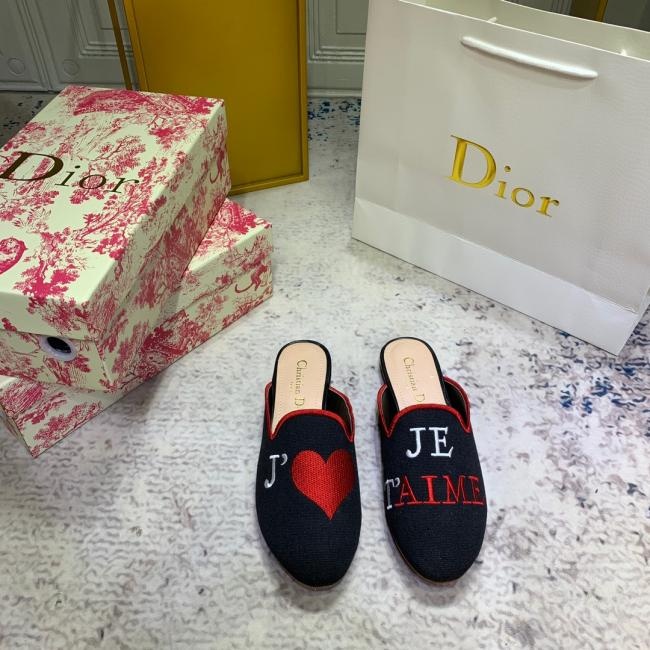 lv  【Dior 迪奥】J’Dior平底半拖 Dioramour 限定系列