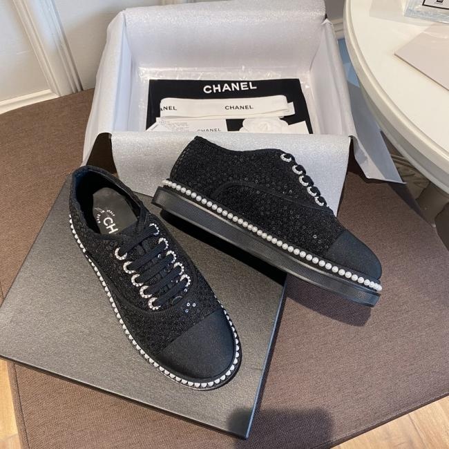 lv   高版本原版品质Chanel香奈儿 珍珠系列休闲鞋