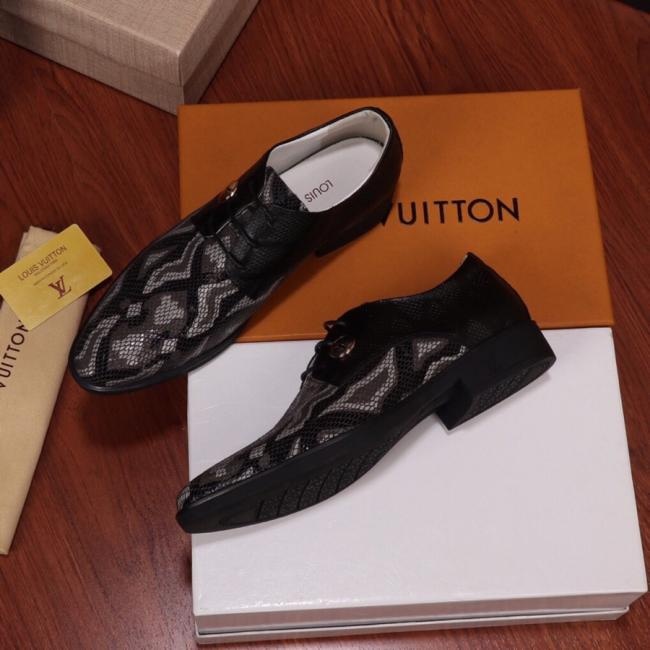 lv工厂【LV】（全高端牛内里）LV最新真皮商务西装鞋