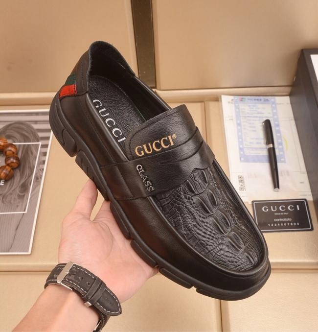 lv【古奇】顶级代工男士2019香港专柜同步发售豆豆鞋