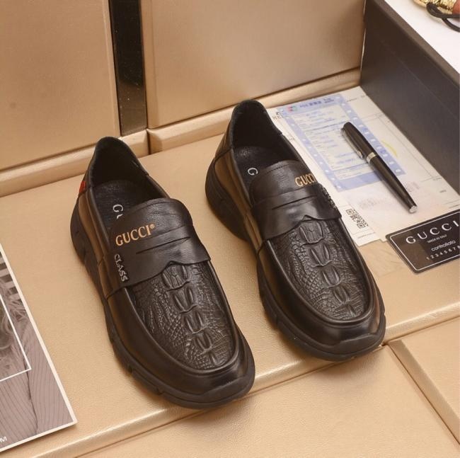 lv【古奇】顶级代工男士2019香港专柜同步发售豆豆鞋