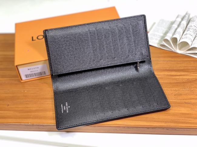 lvM31079黑色Brazza 钱夹含有多个信用卡槽和纸币个隔层 非常实用 优雅柔软的十字纹头层皮革材质.尺寸：19×10cm