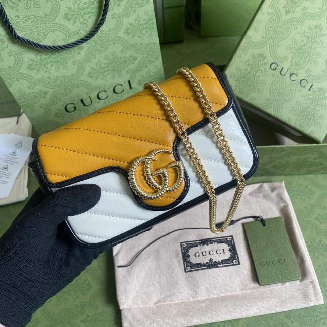 GG GG Marmont 5749绿色包装，时尚女包