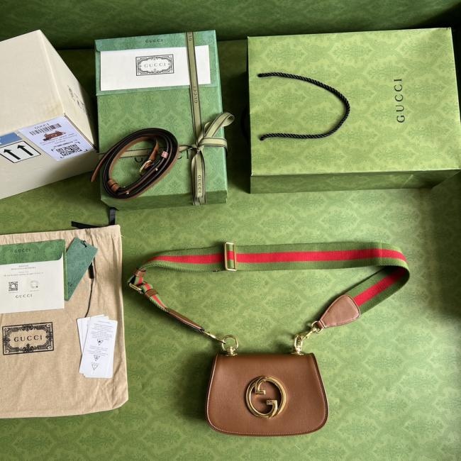 GG古驰时装系列698643迷你手袋，配全套绿盒包装