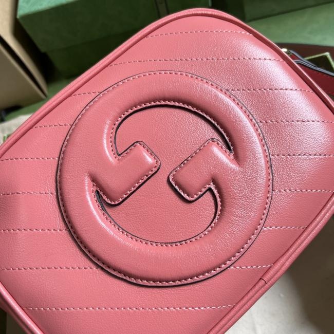 Gucci 3 Blondie系列粉色肩背包原厂包装