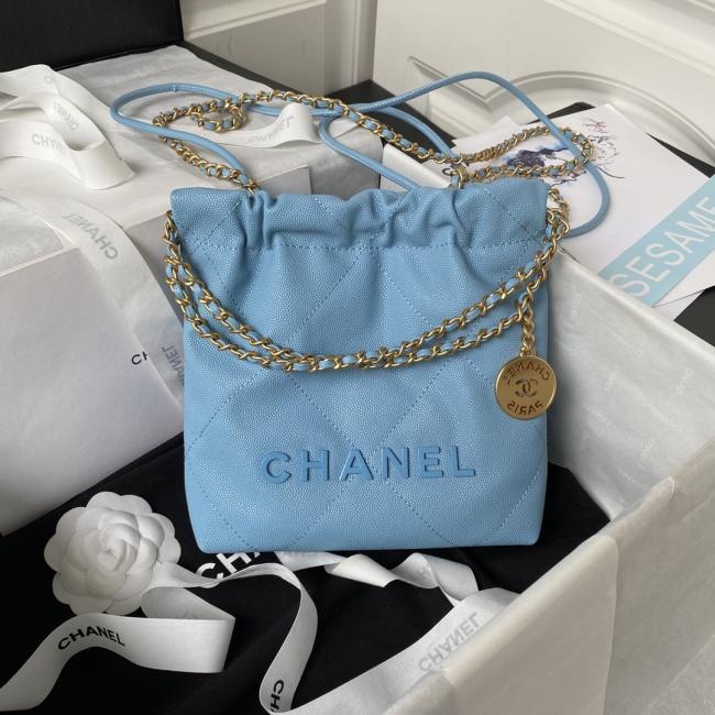 Chanel新款AS3980红心迷你黑色款Minisize22 bag