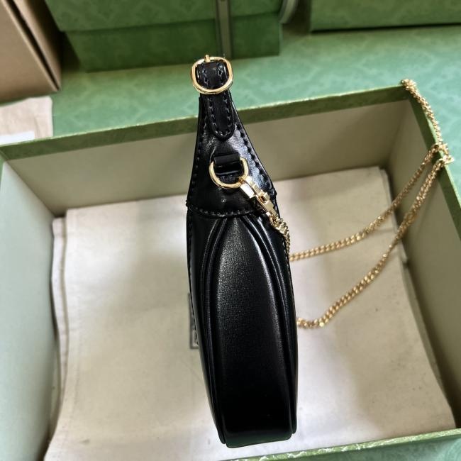 Gucci Jackie 1961超迷你黑色皮革手袋，原厂绿盒包装