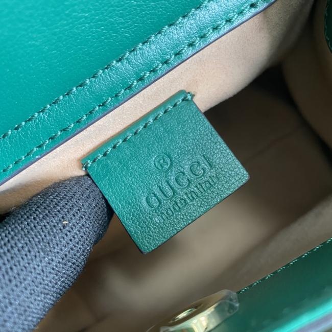 Gucci 6556迷你托特包，皮革材质，绿盒包装