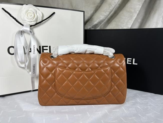 香奈儿Chanel CF1112羊皮焦糖色羊皮包，时尚法宝实拍