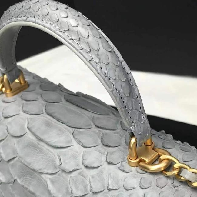 香奈儿Chanel 2022春夏系列迷你口盖包2431#进口蟒蛇皮款式