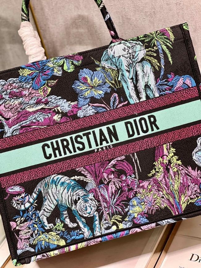 Dior Book Tote 1286款 Bayadere图案D-Stripes刺绣手袋